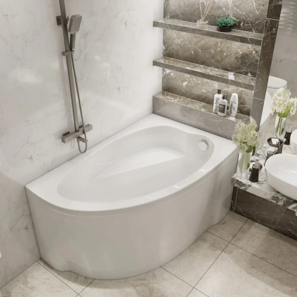 акриловая ванна timo iva iva1595r 150x95 см, белый