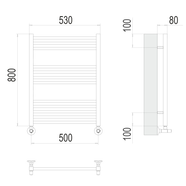 полотенцесушитель водяной terminus сицилия 4670078530790 п12 500x800