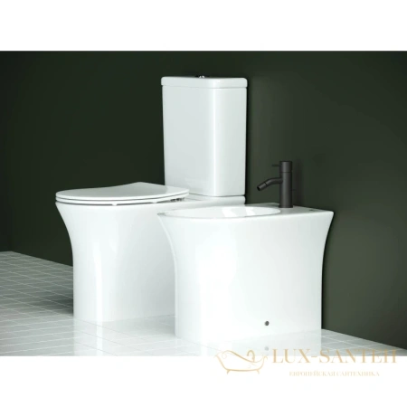 унитаз-компакт безободковый ceramica nova star cn1904 с сиденьем микролифт, белый