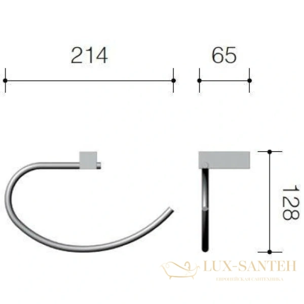 полотенцедержатель schein rembrandt 065, хром