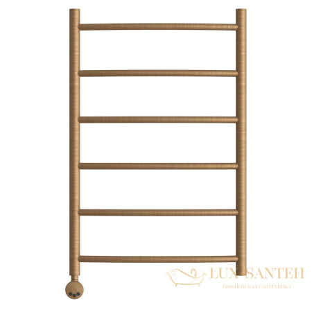 полотенцесушитель 500x800 электрический point афина pn04158bre п6, левый/правый бронза
