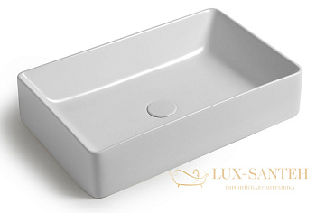 раковина прямоугольная white ceramic slim w012705 накладная 60x38x13 см, черный матовый