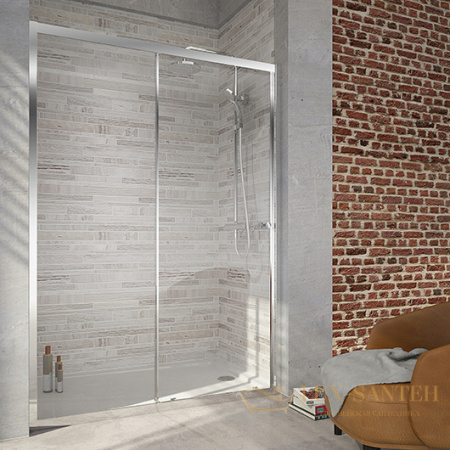 душевая дверь jacob delafon serenity e14c110-ga 110 см, профиль хром глянцевый, стекло прозрачное