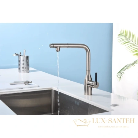 смеситель paulmark viper vi213105-ni для кухни с подключением к фильтру, никель