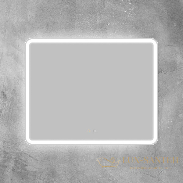 зеркало belbagno marino spc-mar-1000-800-led-tch-snd 100 см с подсветкой с голосовым управлением и подогревом, белый