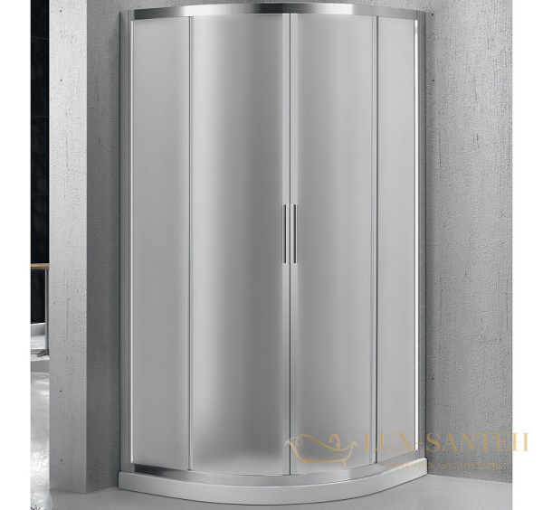 душевой уголок belbagno sela r-2 sela-r-2-90-p-cr 90х90 см профиль хром, стекло рифленое