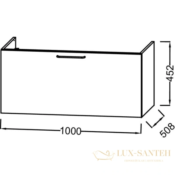 тумба jacob delafon odeon rive gauche eb2514-r9-n18 100 см, белый