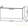 тумба jacob delafon odeon rive gauche eb2514-r8-m49 100 см, белый матовый