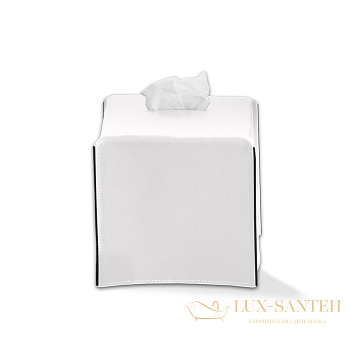 контейнер для салфеток настольный decor walther nappa kbq, 0938150, натуральная кожа, белый