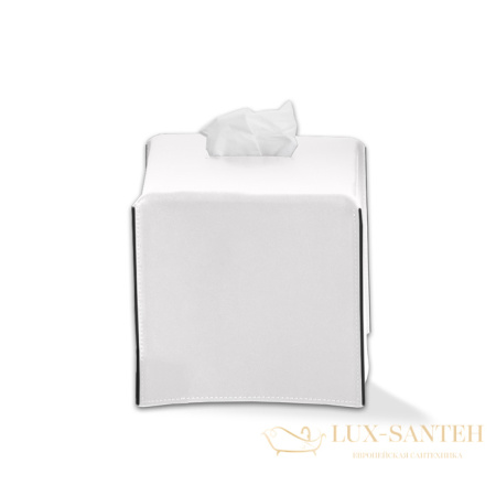 контейнер для салфеток настольный decor walther nappa kbq, 0938150, натуральная кожа, белый