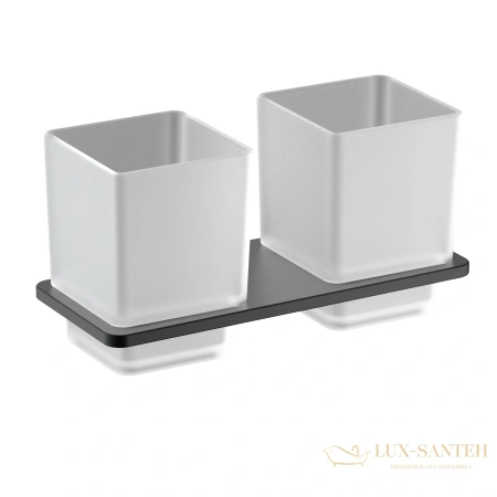 стакан для зубных щеток двойной timo torne 43034/03, черный матовый