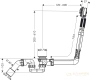 сифон для ванны hansgrohe exafill s слива-перелива скрытая часть (58116180)