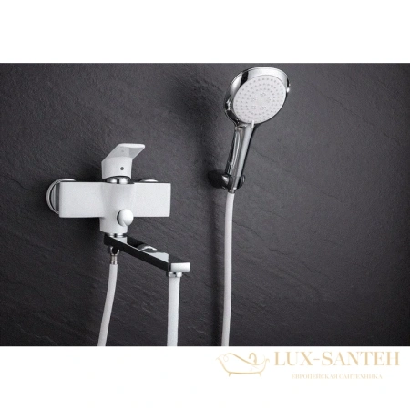 смеситель d&k berlin.steinbeis da1433316 для ванны, хром/белый