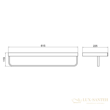 полка для полотенец timo petruma 15258/00, хром