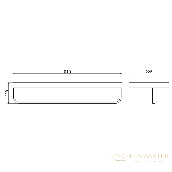 полка для полотенец timo petruma 15258/00, хром