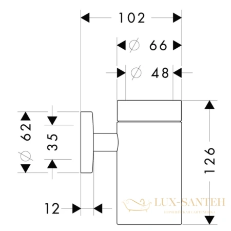 стакан hansgrohe logis 40518820 шлифованный никель
