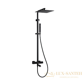 душевая система для ванны 075024, berges kalisto 3s, с термостатом, черный матовый