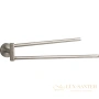 полотенцедержатель hansgrohe logis 40512820 двойной, шлифованный никель