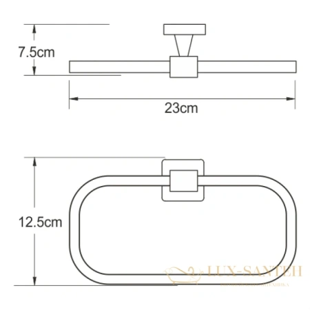 полотенцедержатель-кольцо wasserkraft dill k-3960, хром