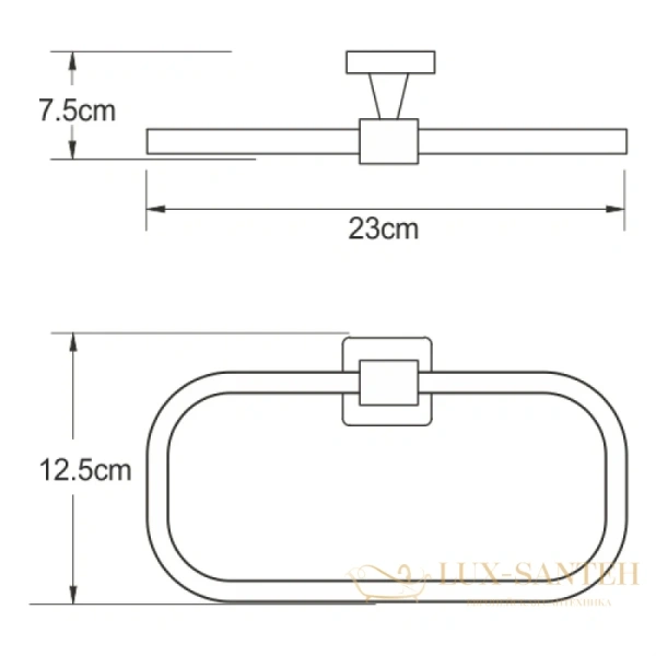 полотенцедержатель-кольцо wasserkraft dill k-3960, хром