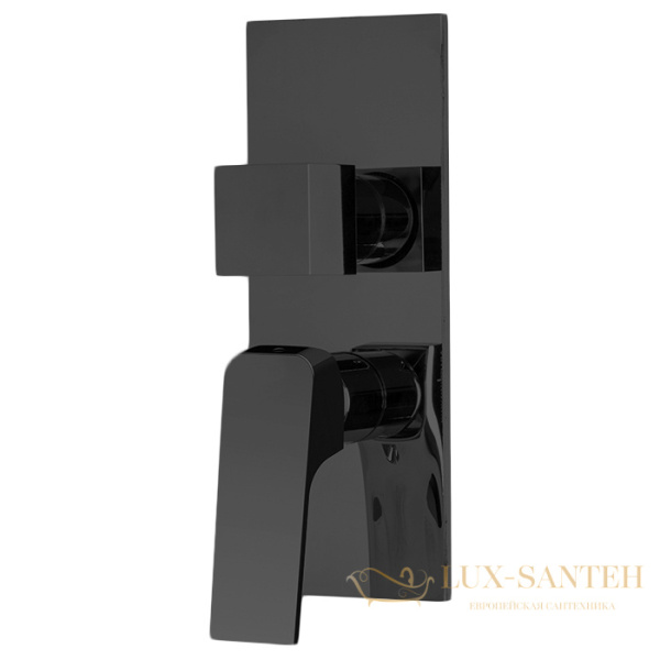 смеситель встсраиваемый для душа fima carlo frattini fit, f3389x6ns, на 2/3 2 выхода, (внешняя часть), черный матовый