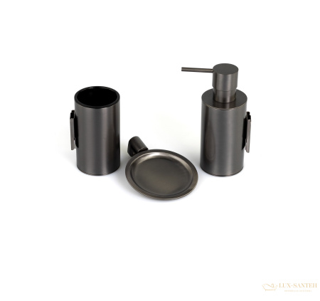 настенный металлический стакан stil haus hashi, hs10m(61), оружейная сталь