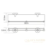 полка стеклянная wasserkraft rhein k-6244 50 см, хром