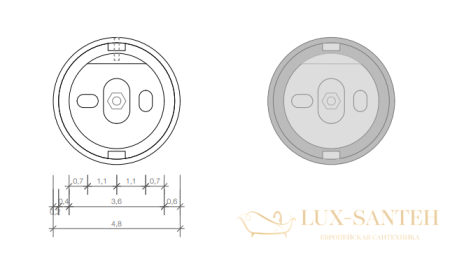 полотенцедержатель кольцо decor walther basic htr 0531260, черный матовый