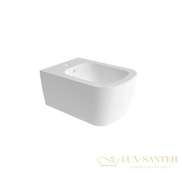 биде подвесное flaminia play, py218, 520x360x260 мм, с 1-м отверстием под смеситель, крепление в комплекте, белый глянцевый