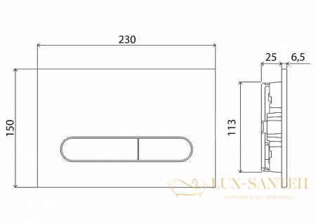 клавиша смыва belbagno prospero bb006-pr-chrome.m, хром матовый