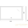 зеркало belbagno spc-grt-1000-600-led-tch-warm 100 см с подсветкой, с подогревом, с сенсорным выключателем 