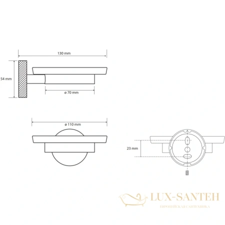 мыльница bemeta stella 166108042 настенная, хром
