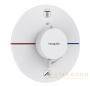 термостат для душа встраиваемый hansgrohe showerselect comfort s, 15554700, на 2 выхода, белый матовый