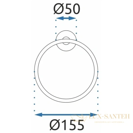 полотенцедержатель-кольцо rea mist rea-80028, черный матовый