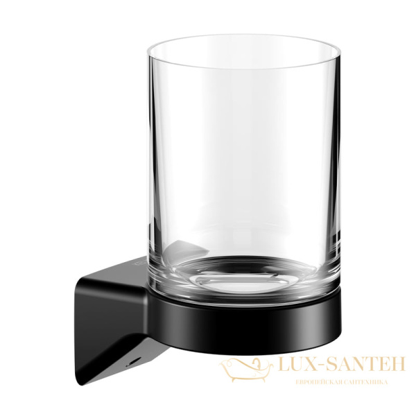 стакан хрустальный для зубных щеток подвесной keuco aveno 14650379000, черный матовый