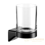 стакан хрустальный для зубных щеток подвесной keuco aveno 14650379000, черный матовый