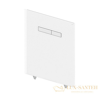 верхняя стеклянная панель tece tecelux 9650000 с механическим блоком управления, стекло белое/клавиши белые