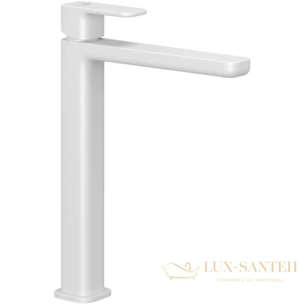 смеситель kludi renon 422985375 для раковины высокий, белый матовый