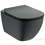 Подвесной унитаз Ideal Standard Tesi T0079V3, черный матовый