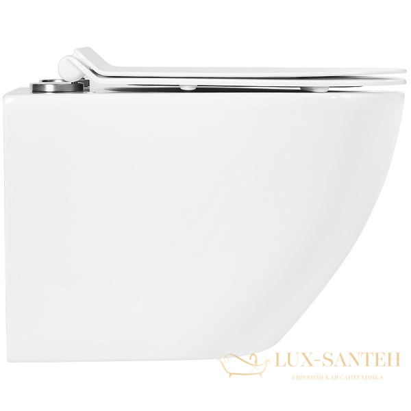 подвесной унитаз belbagno sfera-r bb046chr/bb2111sc с сиденьем микролифт, белый