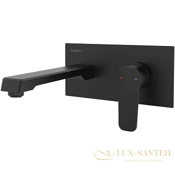 смеситель для раковины teska quarsar e5108 без донного клапана, черный матовый