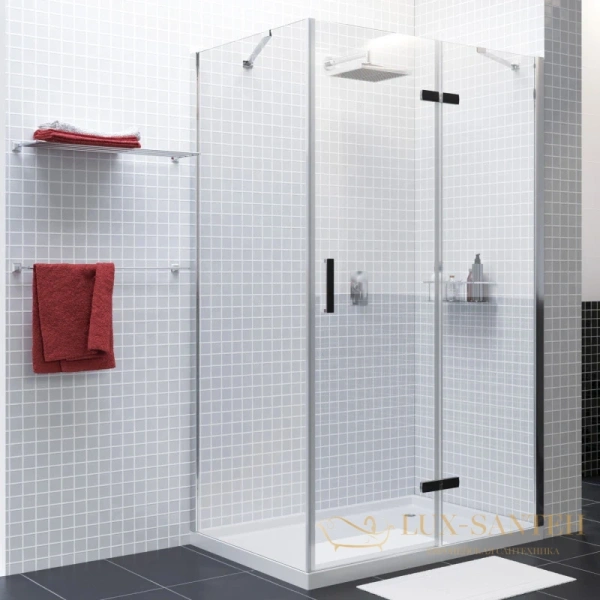 душевой уголок wasserkraft aller black matt 10h06rblack matt 120х80 см 