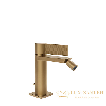 смеситель для биде gessi inverso diamantato 73607.726, с донным клапаном, warm bronze br pvd