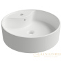 раковина накладная aqueduto espiral esp0610, 460 мм, 1 отверстие под смеситель, белый глянцевый