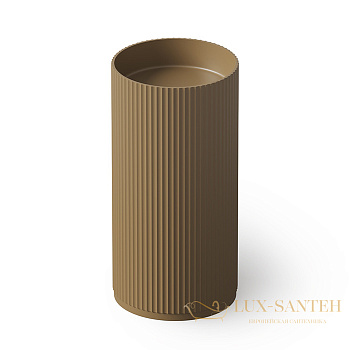 раковина напольная dea design pedestal basin, dd2803 450 1, искусственный камень, d450хh900 мм, dark camel