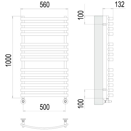 полотенцесушитель водяной terminus капри 4670078530646 п14 500x1000