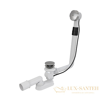 alcaplast сифон для ванны автомат комплект металл/металл жёсткий a550km-120