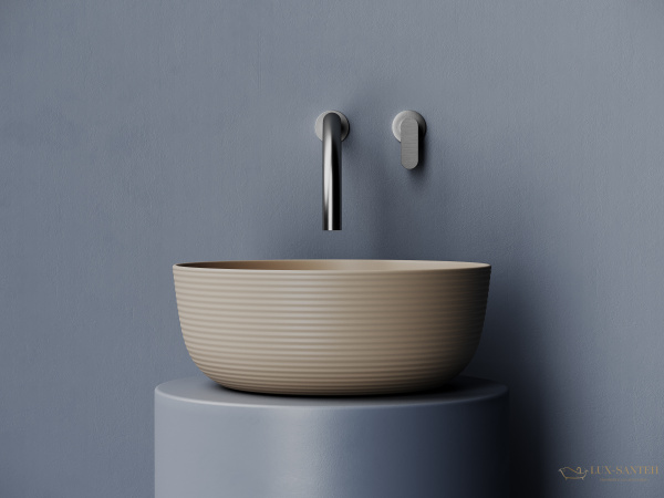 раковина накладная ceramica nova element cn6073mc, 356*356*135 мм, капучино матовый