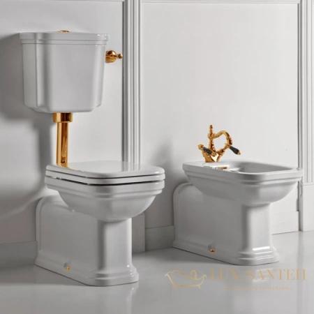 бачок низкий для унитаза kerasan waldorf 418201bi, белый