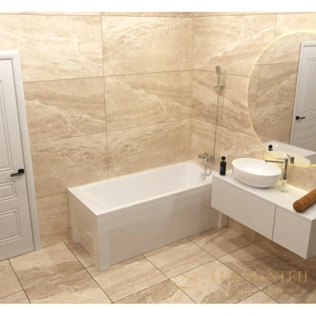 акриловая ванна timo ritta ritta1670 160x70 см, белый